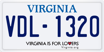 VA license plate VDL1320