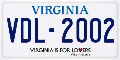 VA license plate VDL2002