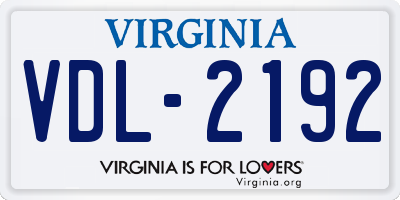 VA license plate VDL2192