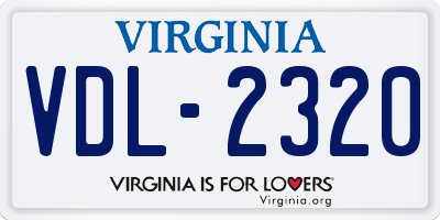 VA license plate VDL2320