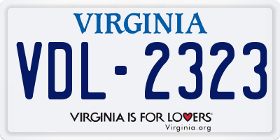 VA license plate VDL2323