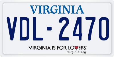 VA license plate VDL2470