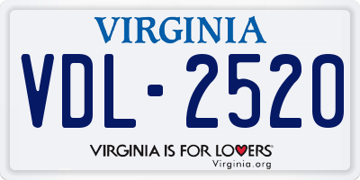 VA license plate VDL2520