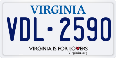 VA license plate VDL2590