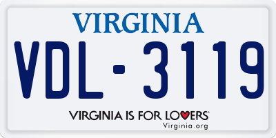VA license plate VDL3119