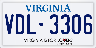 VA license plate VDL3306