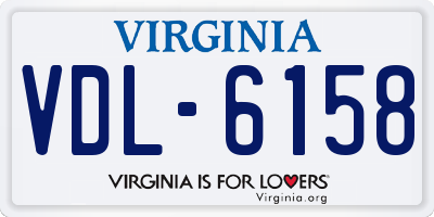VA license plate VDL6158