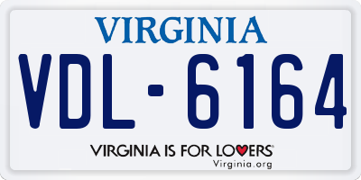 VA license plate VDL6164