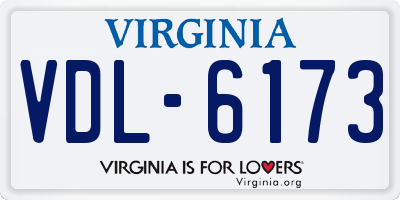 VA license plate VDL6173