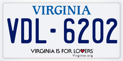 VA license plate VDL6202