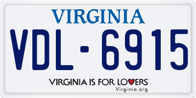 VA license plate VDL6915