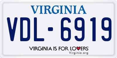 VA license plate VDL6919