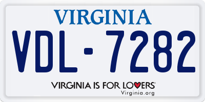 VA license plate VDL7282