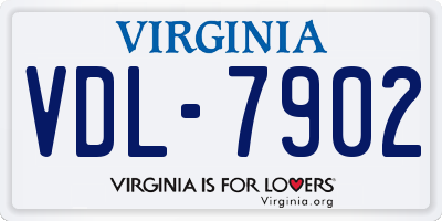 VA license plate VDL7902