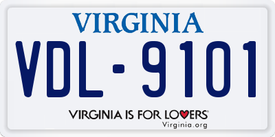VA license plate VDL9101