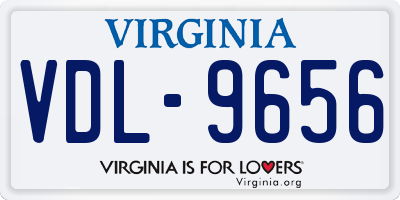VA license plate VDL9656