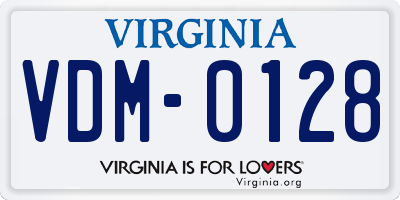 VA license plate VDM0128