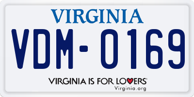VA license plate VDM0169