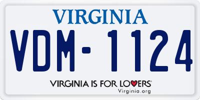 VA license plate VDM1124