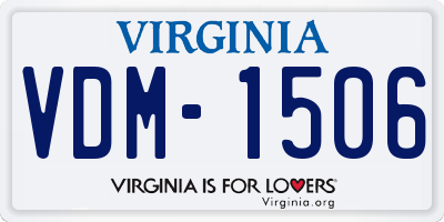 VA license plate VDM1506