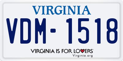 VA license plate VDM1518