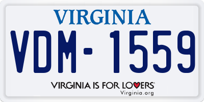 VA license plate VDM1559