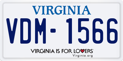 VA license plate VDM1566