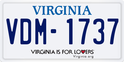 VA license plate VDM1737