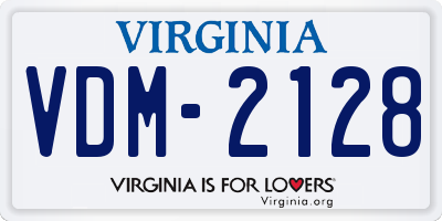 VA license plate VDM2128
