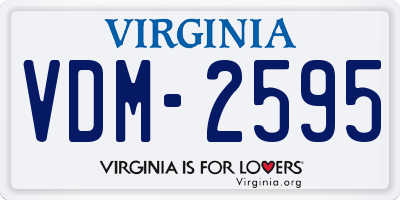 VA license plate VDM2595