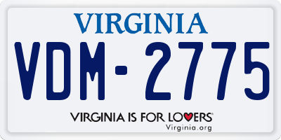VA license plate VDM2775