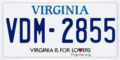 VA license plate VDM2855