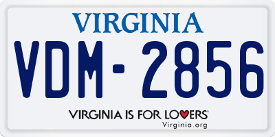 VA license plate VDM2856