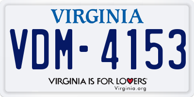 VA license plate VDM4153