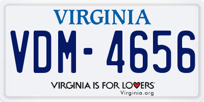 VA license plate VDM4656