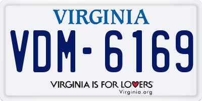 VA license plate VDM6169