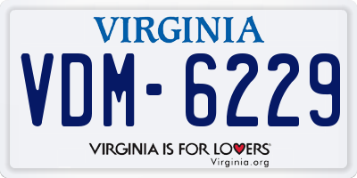 VA license plate VDM6229
