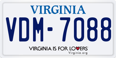 VA license plate VDM7088