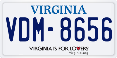 VA license plate VDM8656