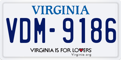 VA license plate VDM9186