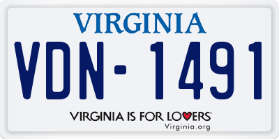 VA license plate VDN1491