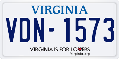 VA license plate VDN1573