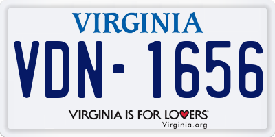 VA license plate VDN1656