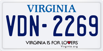 VA license plate VDN2269