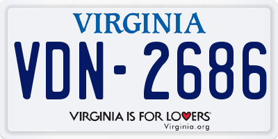 VA license plate VDN2686