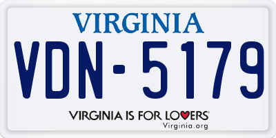 VA license plate VDN5179