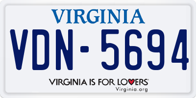 VA license plate VDN5694