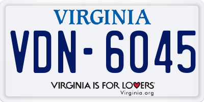 VA license plate VDN6045