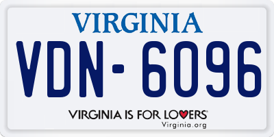 VA license plate VDN6096
