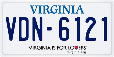 VA license plate VDN6121